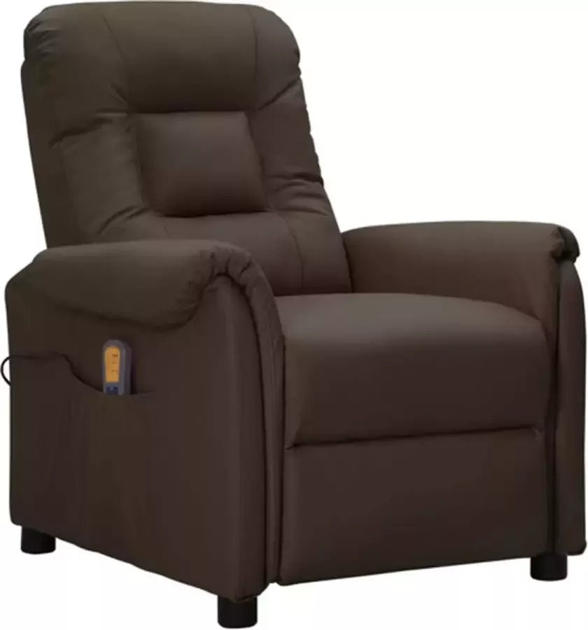 VidaXL Massagestoel verstelbaar kunstleer bruin