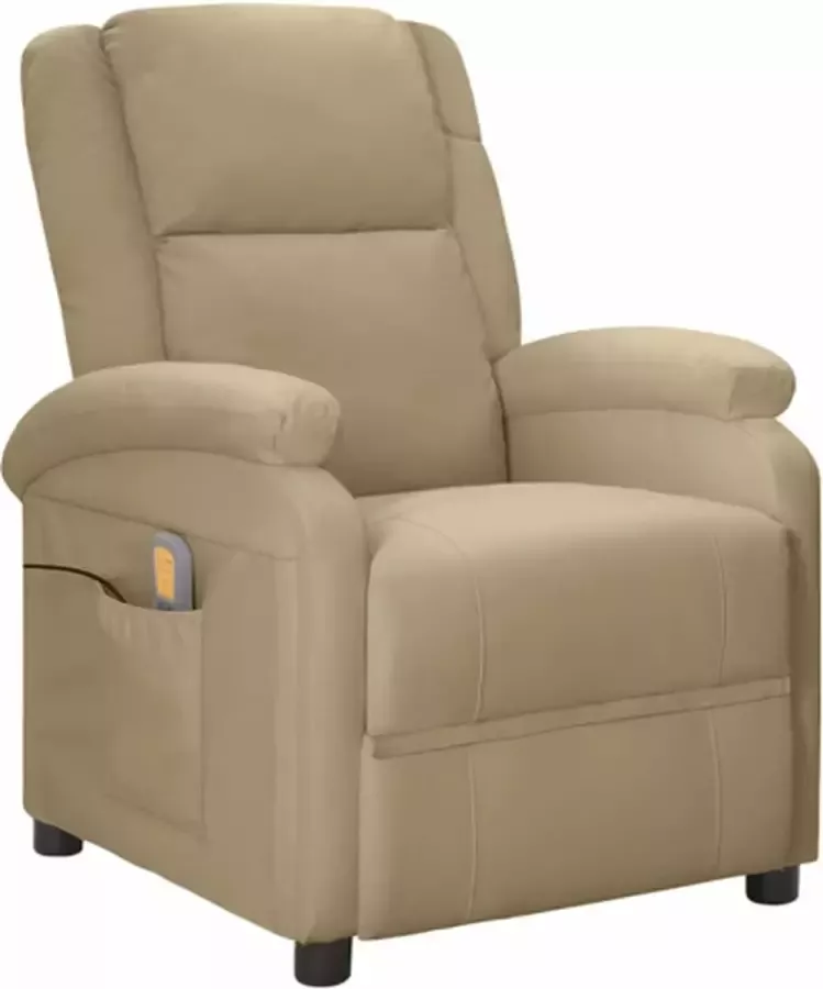 VidaXL Massagestoel verstelbaar kunstleer cappuccinokleurig - Foto 4