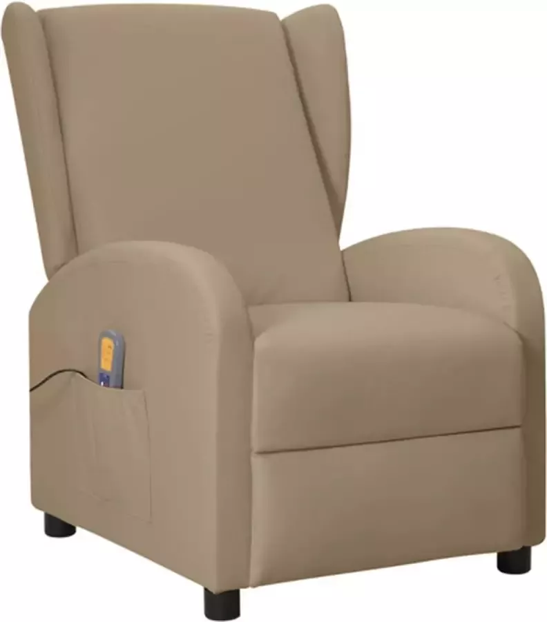 VidaXL Massagestoel verstelbaar kunstleer cappuccinokleurig