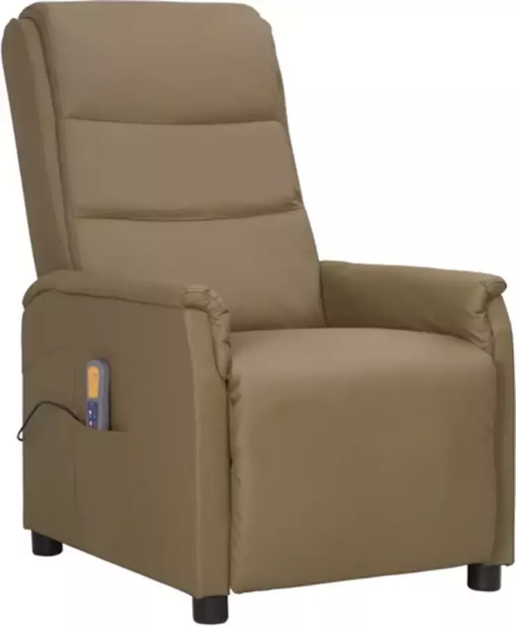 VidaXL Massagestoel verstelbaar kunstleer cappuccinokleurig