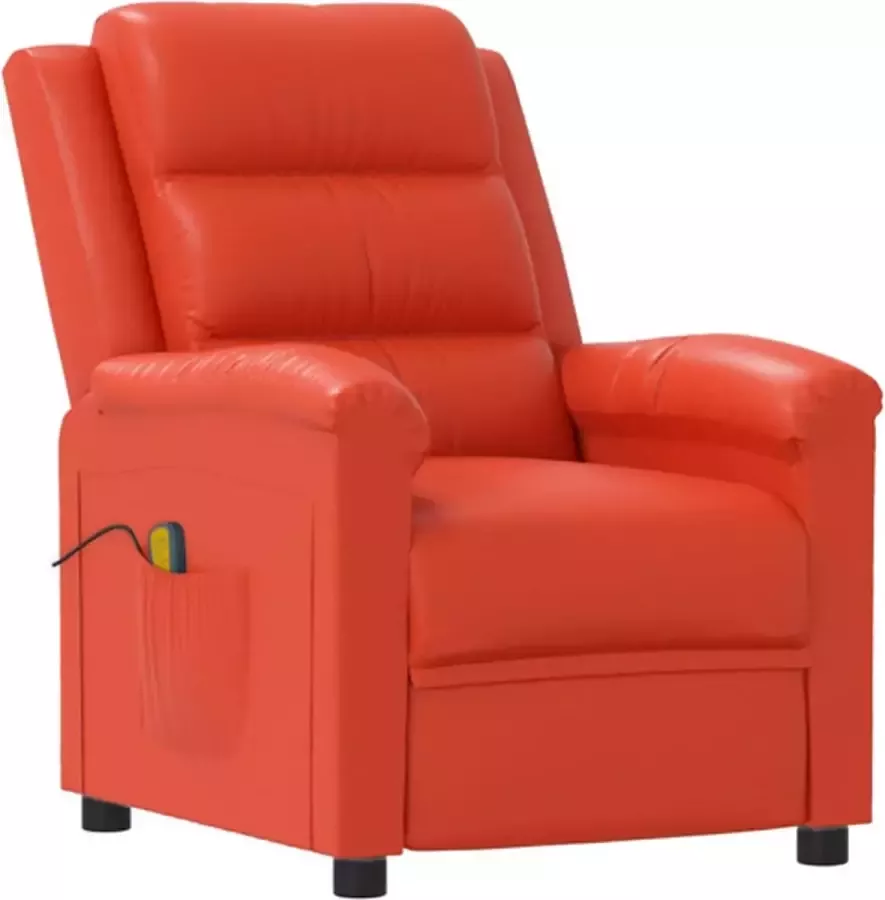 VidaXL Massagestoel verstelbaar kunstleer rood - Foto 1