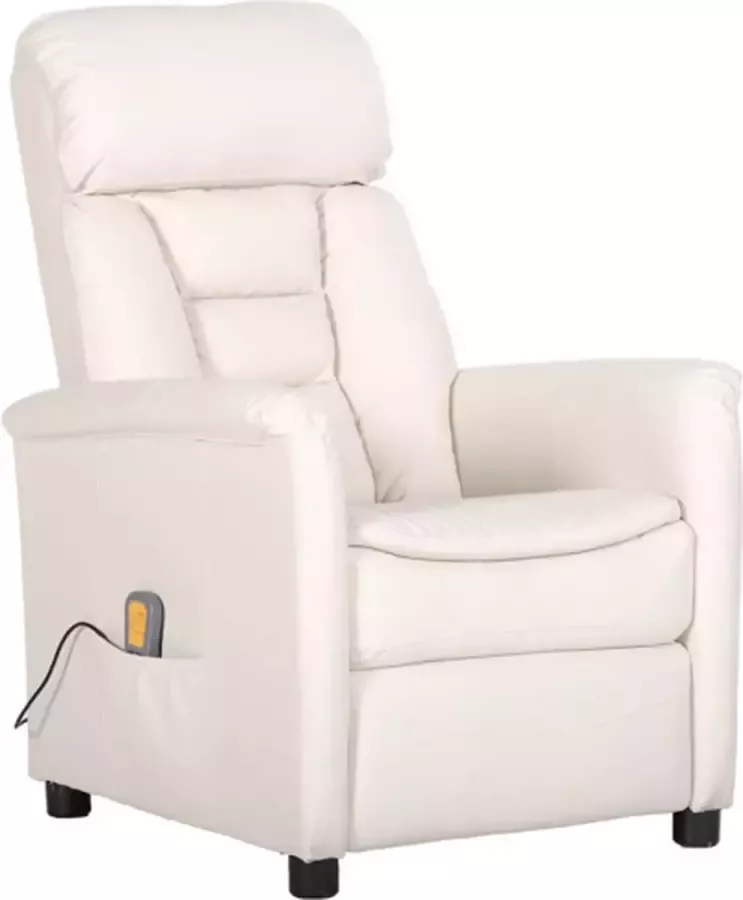 VidaXL Massagestoel verstelbaar kunstleer wit - Foto 4