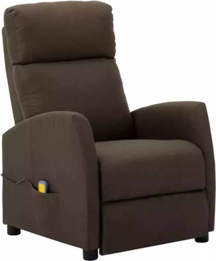 VidaXL Massagestoel verstelbaar stof bruin - Foto 6