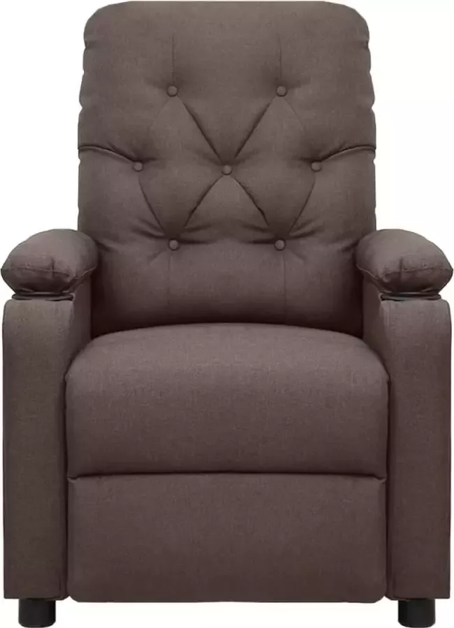 VidaXL Massagestoel verstelbaar stof bruin