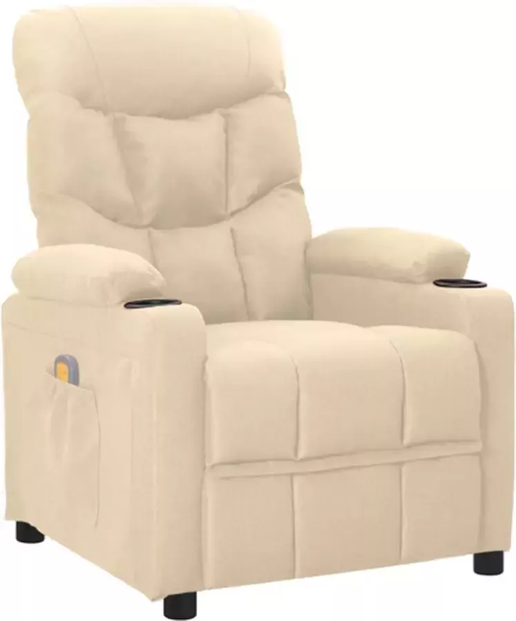 VidaXL Massagestoel Crème Comfort & Luxe Massagestoel Relaxstoel Lounge Stoel Ergonomische Stoel Comfortabele Stoel - Foto 2