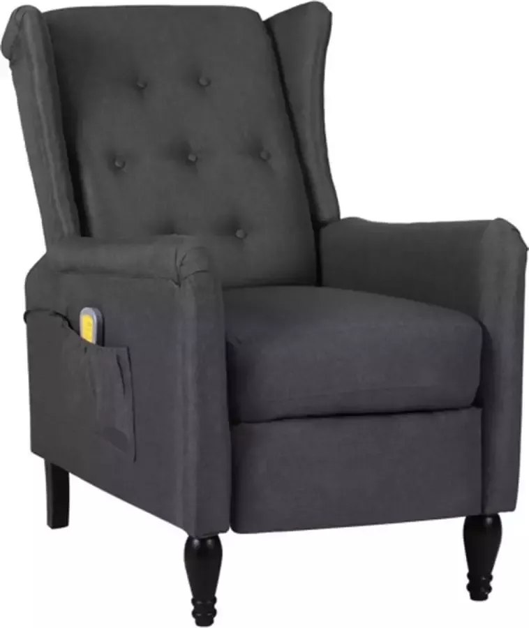 VidaXL -Massagestoel-verstelbaar-stof-donkergrijs - Foto 2