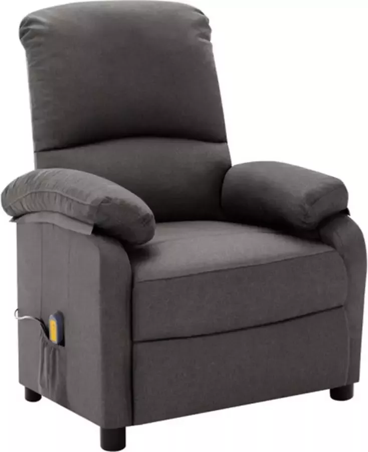 VidaXL Massagestoel verstelbaar stof donkergrijs - Foto 5
