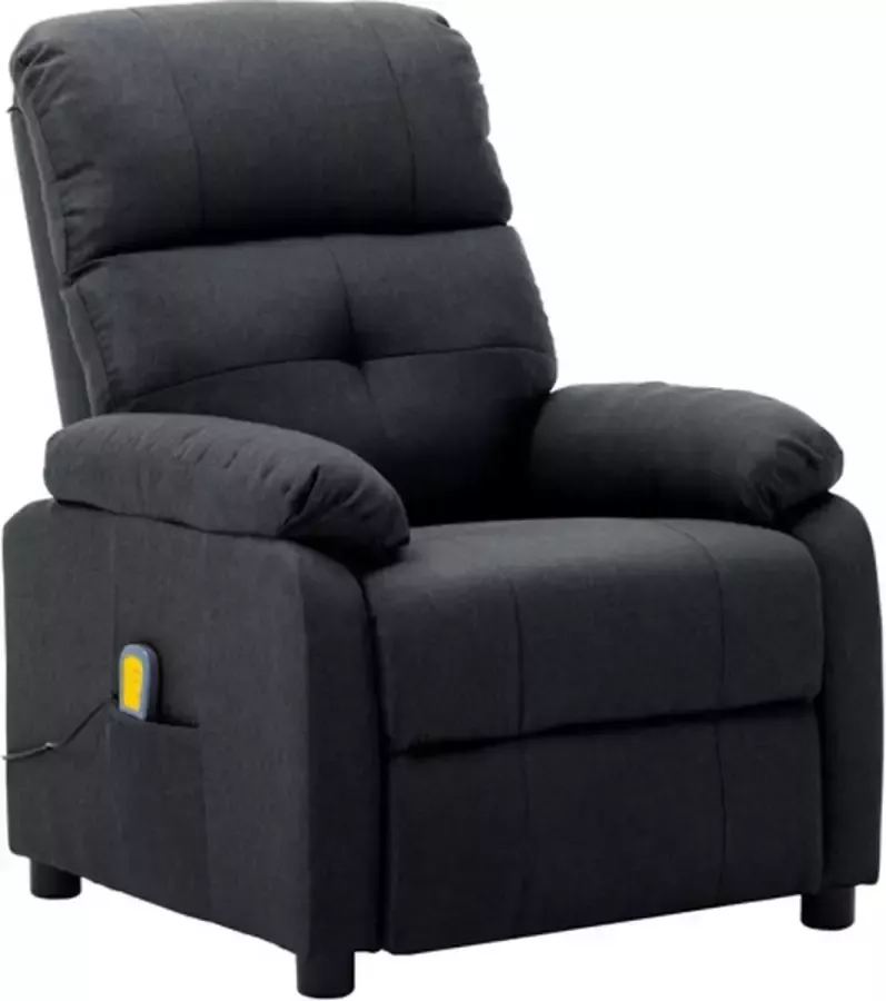VidaXL Massagestoel verstelbaar stof donkergrijs - Foto 3