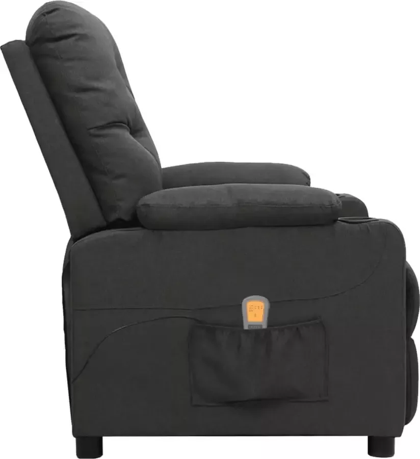 VidaXL Massagestoel verstelbaar stof donkergrijs