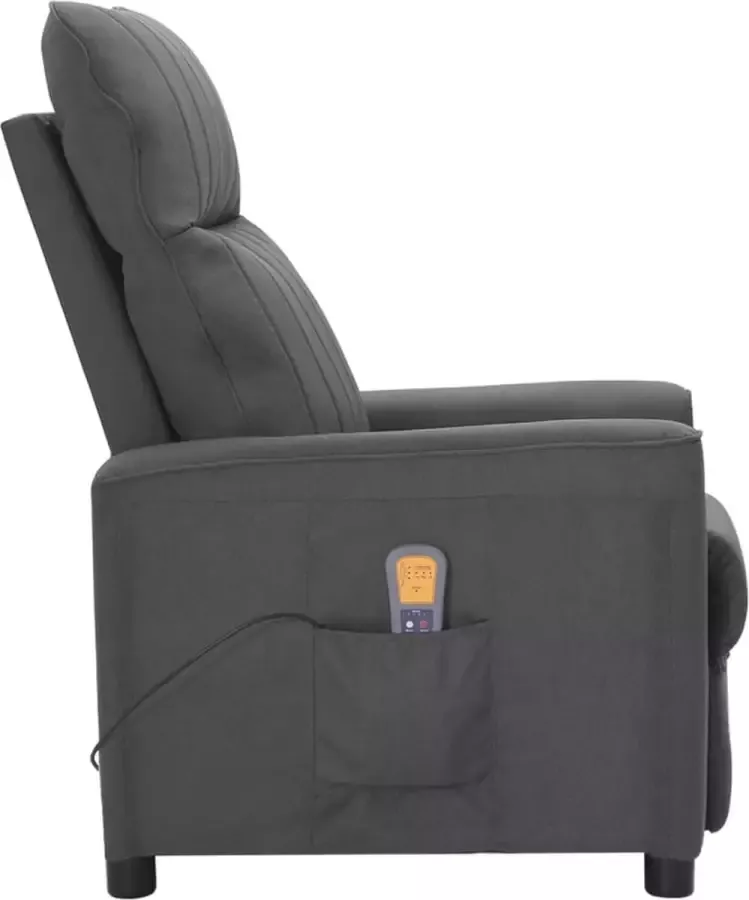 VidaXL Massagestoel verstelbaar stof donkergrijs - Foto 3
