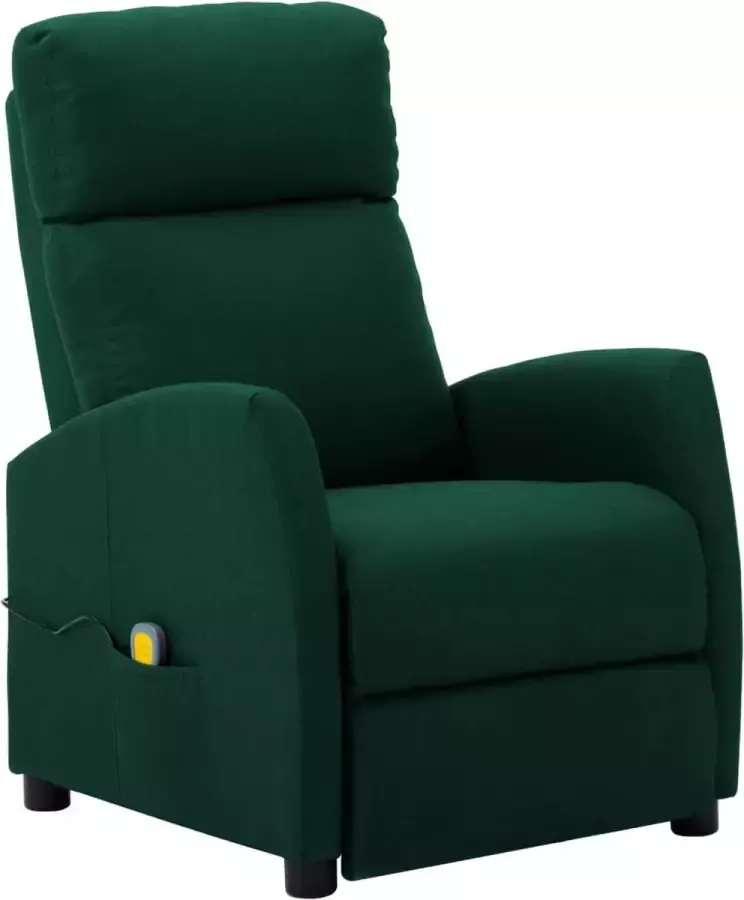 VidaXL Massagestoel verstelbaar stof donkergroen - Foto 4
