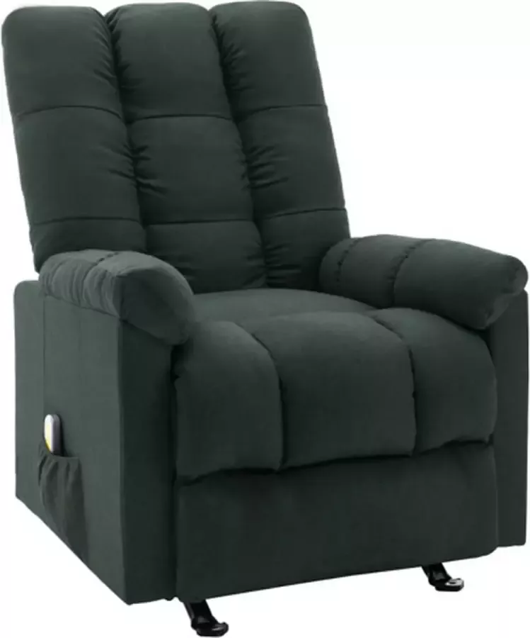 VidaXL -Massagestoel-verstelbaar-stof-donkergroen - Foto 2