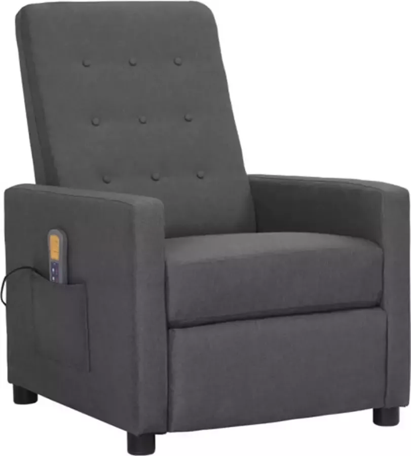 VidaXL Massagestoel verstelbaar stof lichtgrijs