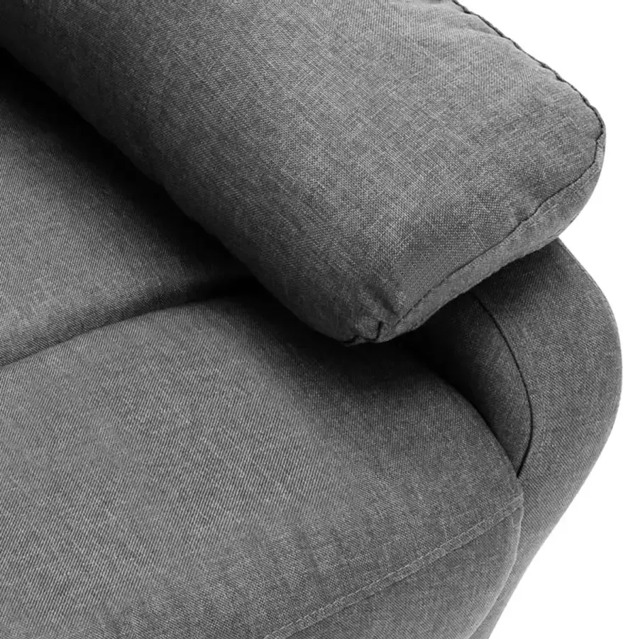 VidaXL Massagestoel verstelbaar stof lichtgrijs - Foto 3