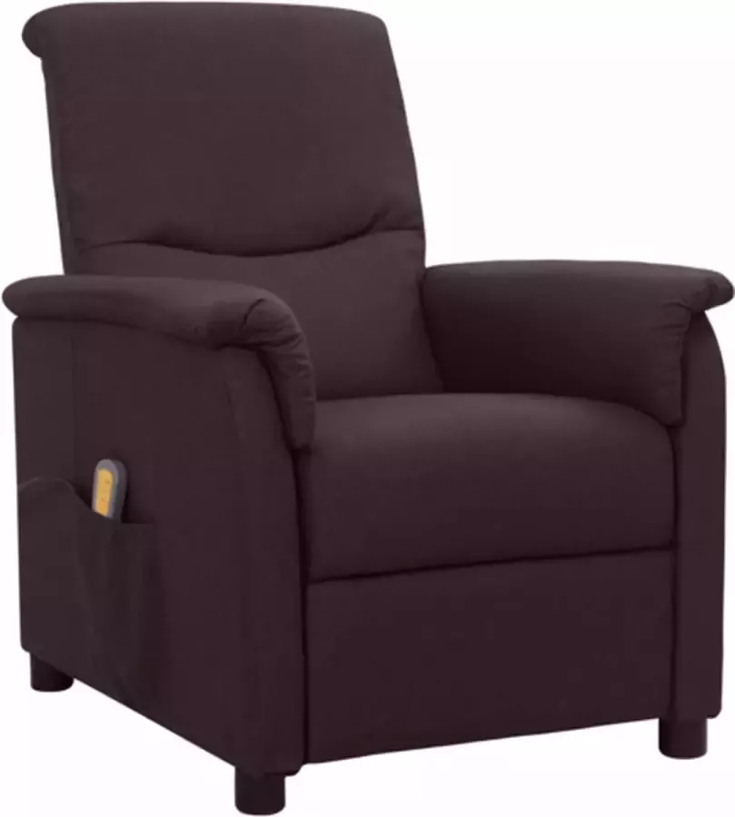 VidaXL Massagestoel verstelbaar stof paars - Foto 1