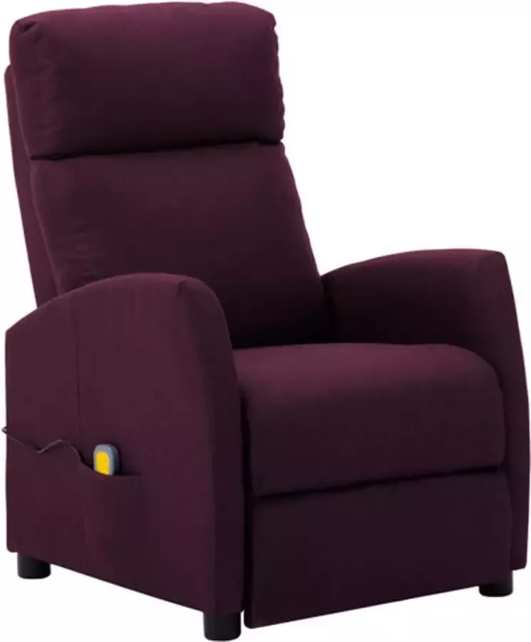 VidaXL Massagestoel verstelbaar stof paars - Foto 4