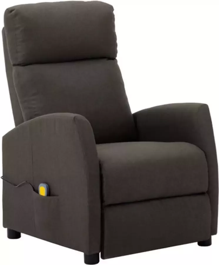 VidaXL Massagestoel verstelbaar stof taupe - Foto 6