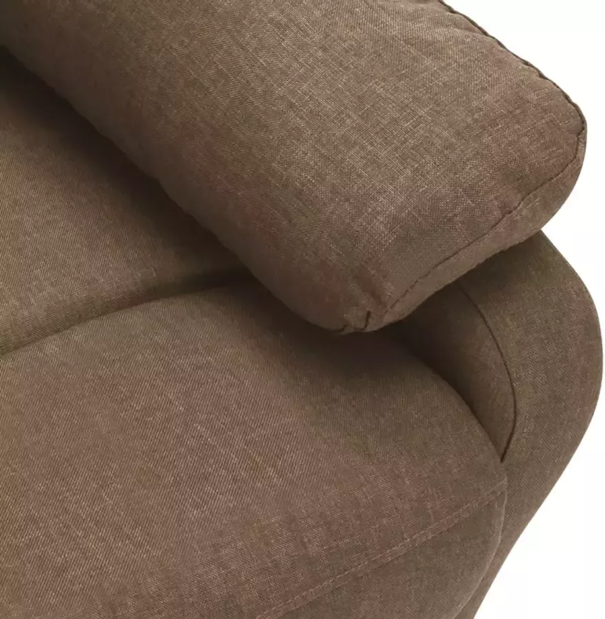 VidaXL Massagestoel verstelbaar stof taupe - Foto 5