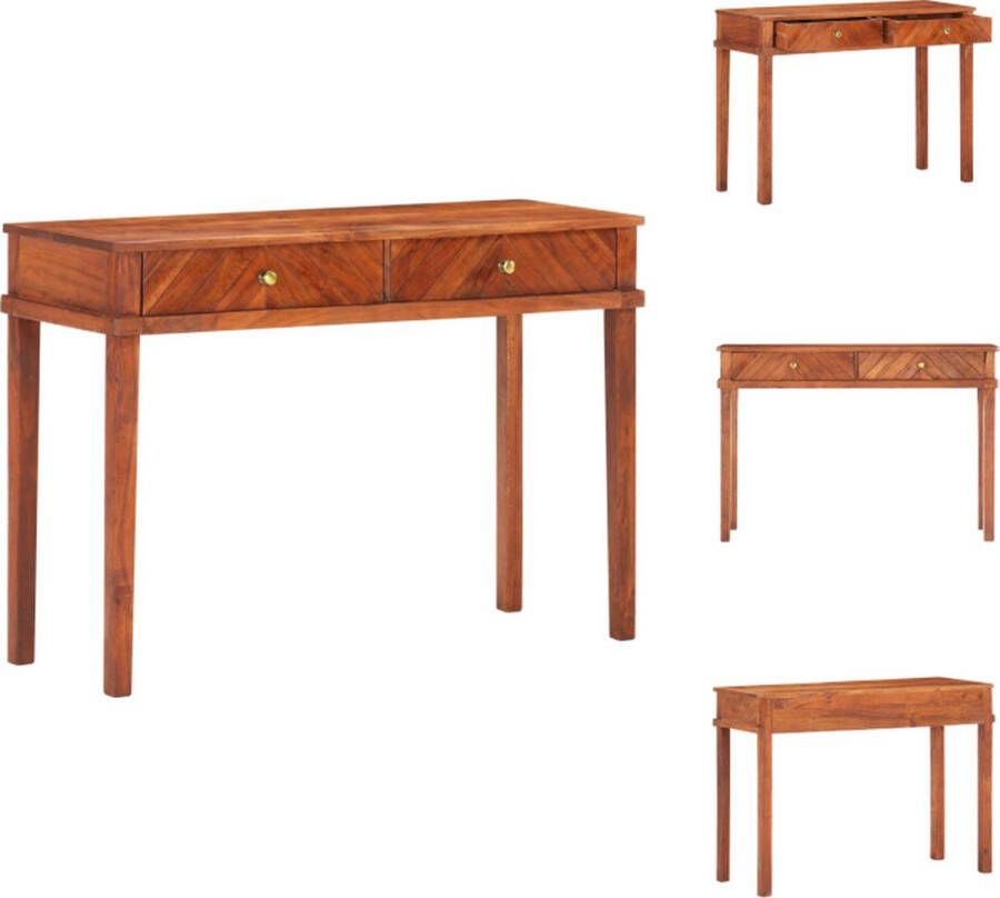 VidaXL Consoletafel Consoletafels Wandtafel Wandtafels Wandkast 110x40x76 cm massief acaciahout - Foto 2