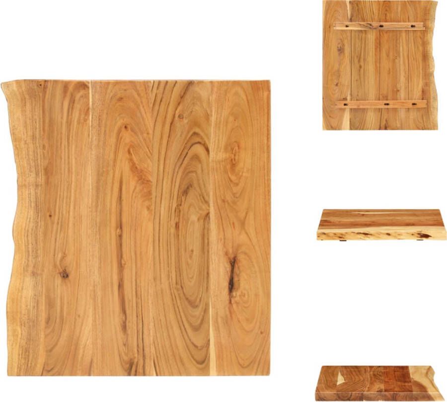 VidaXL Wastafelblad Wastafelbladen Houten Wastafelblad Houten Wastafelbladen Wastafelblad 58x52x3 8 cm massief acaciahout - Foto 3