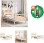 VidaXL Massief grenenhouten bedframe 195.5 x 95.5 x 100 cm Multiplex lattenbodem Bed Inclusief Houtreiniger en verfrisser - Thumbnail 3