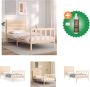 VidaXL Massief Grenenhouten Bedframe 205.5 x 95.5 x 100 cm Multiplex Lattenbodem Functioneel Hoofd- en Voeteneinde Bed Inclusief Houtreiniger en verfrisser - Thumbnail 2