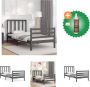 VidaXL Bedframe Massief grenenhout Multiplex lattenbodem Grijs 205.5 x 95.5 x 100 cm Geen matras inbegrepen Montage vereist Bed Inclusief Houtreiniger en verfrisser - Thumbnail 29