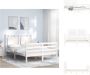 VidaXL Massief Grenenhouten Bedframe Wit 195.5 x 125.5 x 100 cm Multiplex Lattenbodem Bed - Thumbnail 1