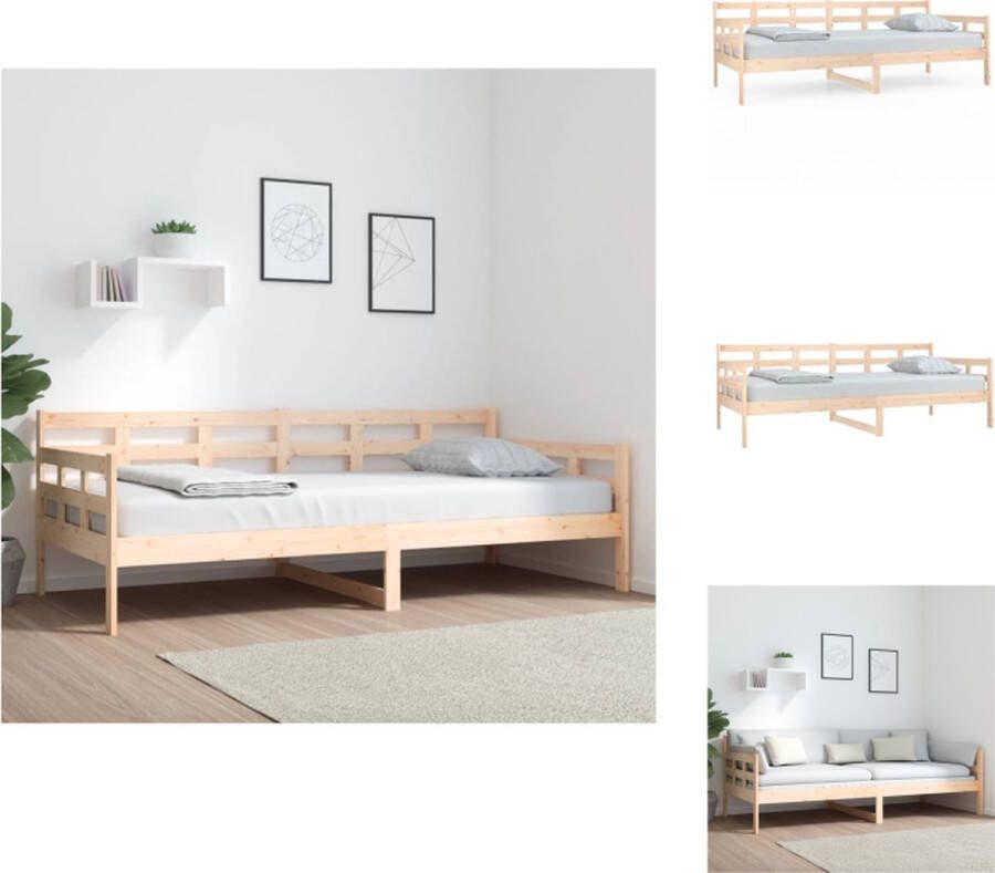 VidaXL Slaapbank Slaapbanken Bedbank Bed Slaapbank 90x200 cm massief grenenhout