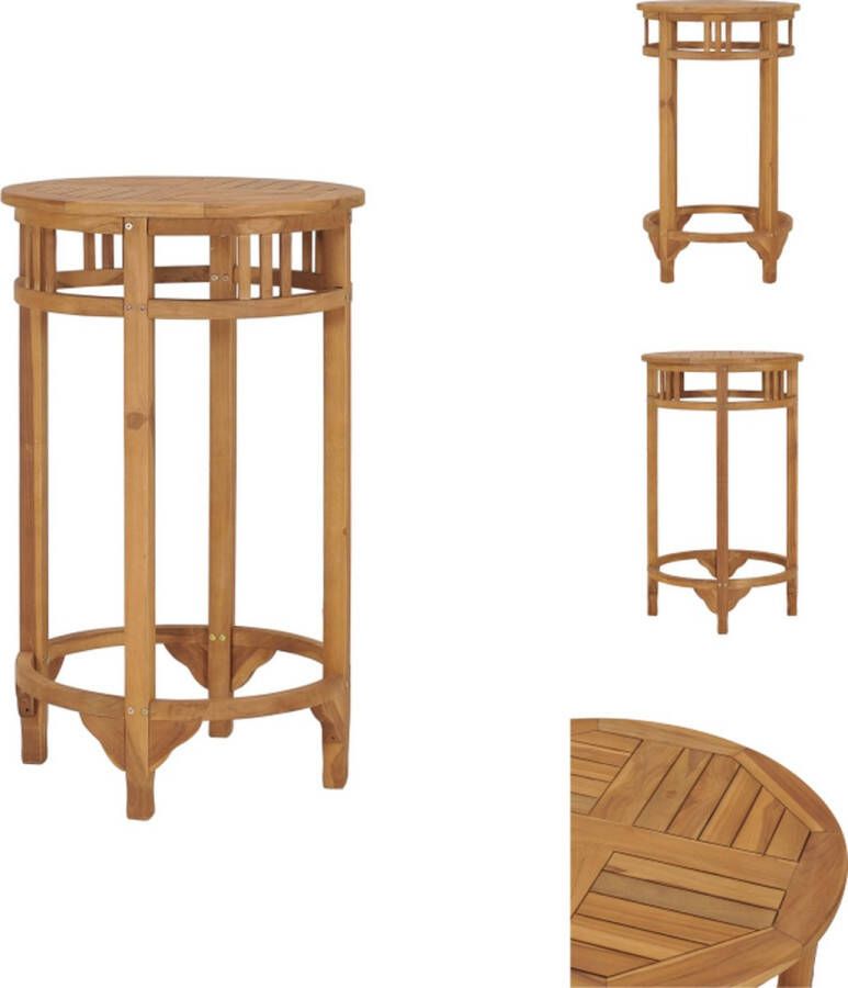 VidaXL Bartafel Bartafels Bistrotafel Bistrotafels Bartafel Ø60 cm massief teakhout