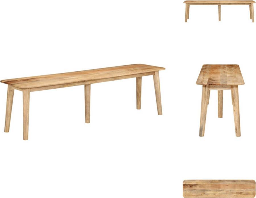 VidaXL Bankje Bankjes Zitbank Zitplaats Bankje 160x40x45 cm massief mangohout - Foto 2