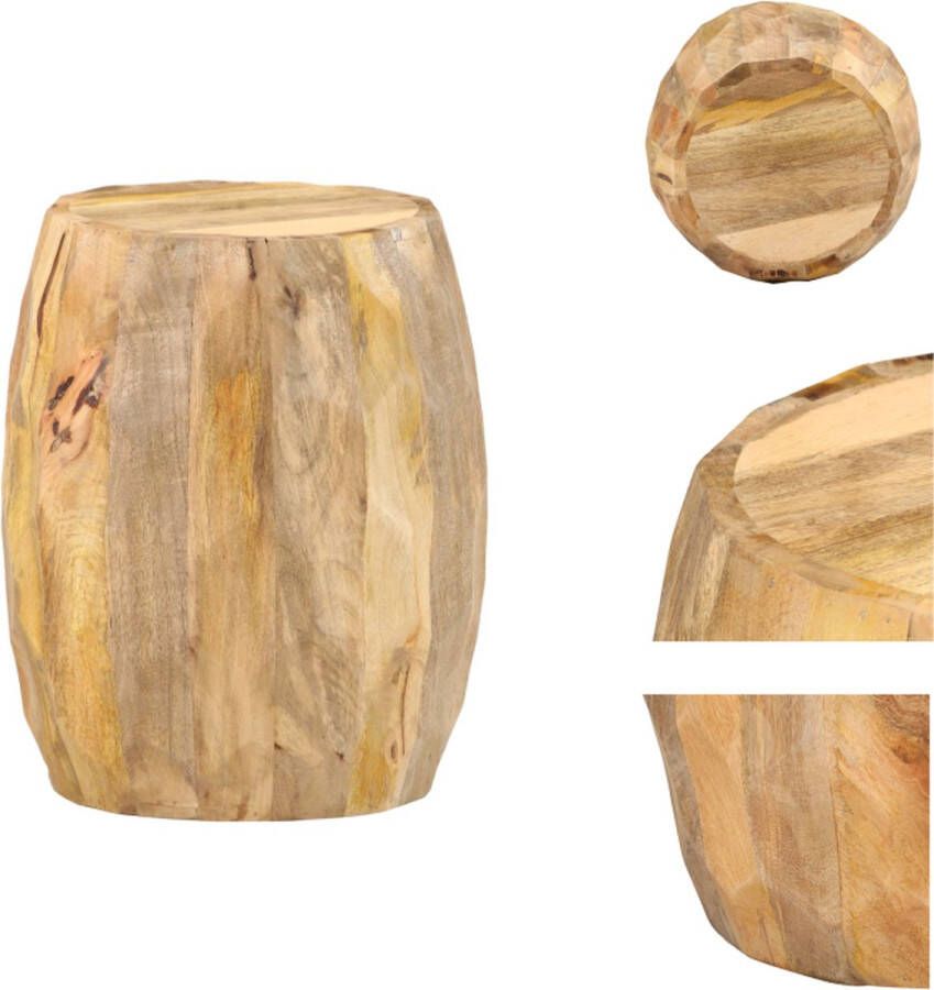 VidaXL Drumkruk Drumkrukjes Krukje Krukjes Kruk trommelvormig massief mangohout - Foto 2