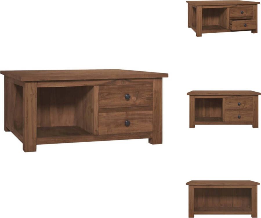 VidaXL Salontafel Salontafels Tafel Tafels Salontafel 68x68x33 cm massief teakhout