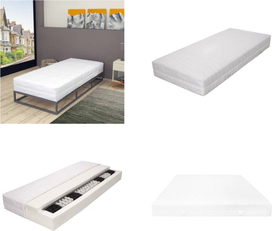 VidaXL Matras 7 Zone 20 cm pocketvering H3 140x200 cm Matras Matrassen Bedmatras Bedmatrasen