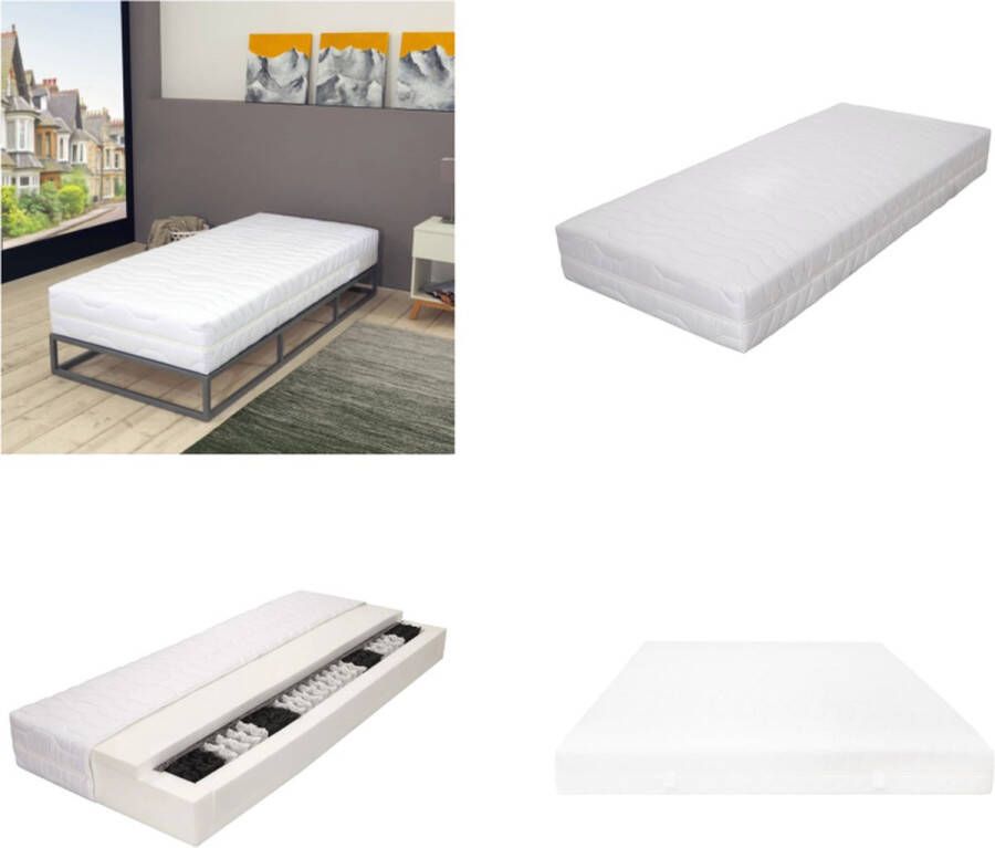 VidaXL Matras 7 Zone 20 cm pocketvering H3 80x200 cm Matras Matrassen Bedmatras Bedmatrasen