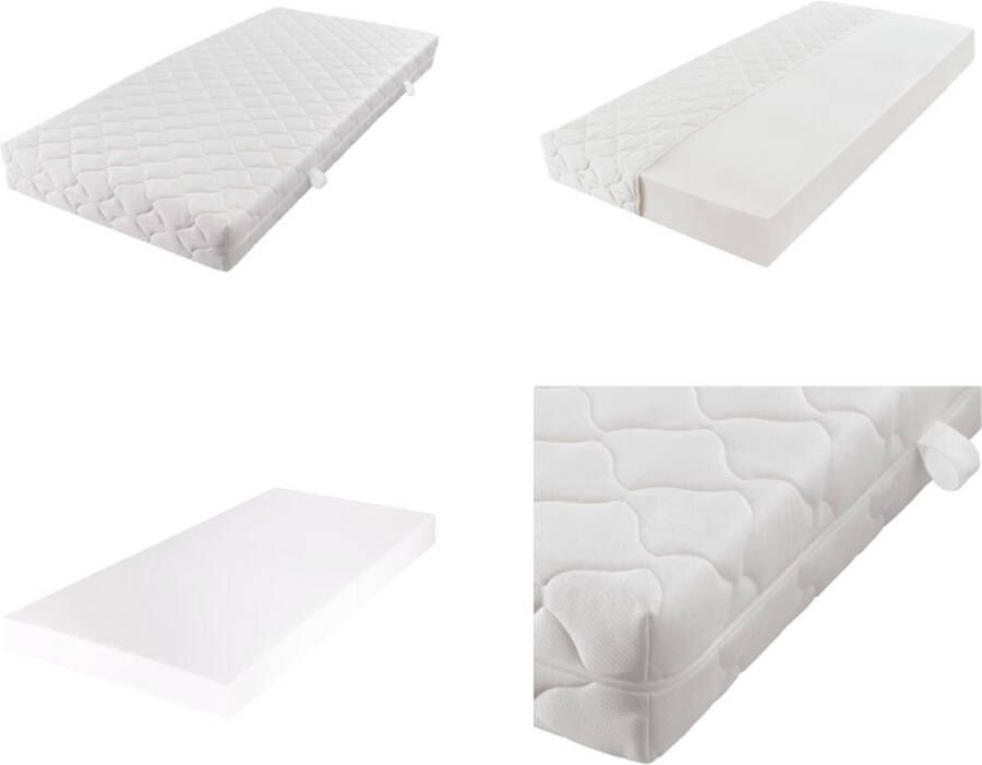 VidaXL Matras met een wasbare hoes 200x120x17 cm Matras Matrassen Matras Met Hoes Matrassen Met Hoes