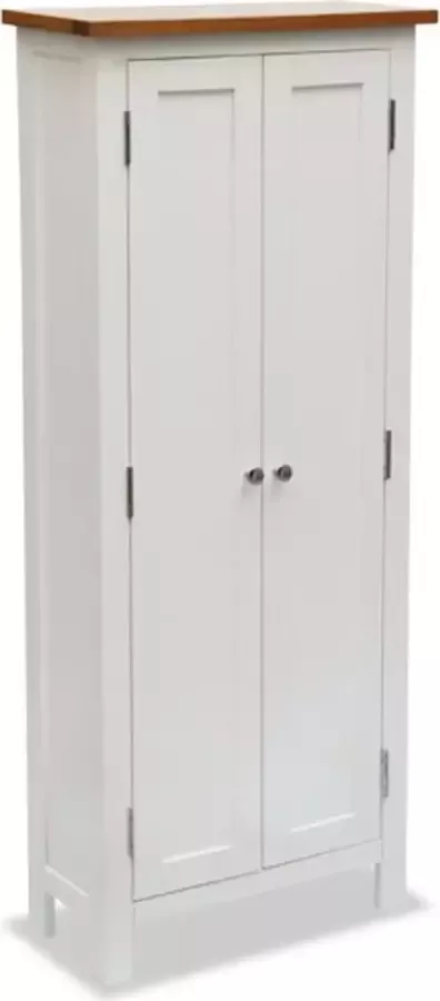 VidaXL Opbergkast voor media 50x22x122 cm massief eikenhout