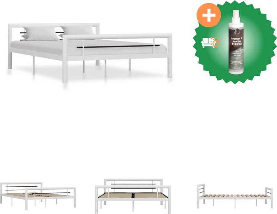 VidaXL Metalen Bedframe Bedframes 212x127.5x65.5 cm Geschikt voor 120x200 cm Matras Inclusief Lattenbodem Bed Inclusief Reiniger