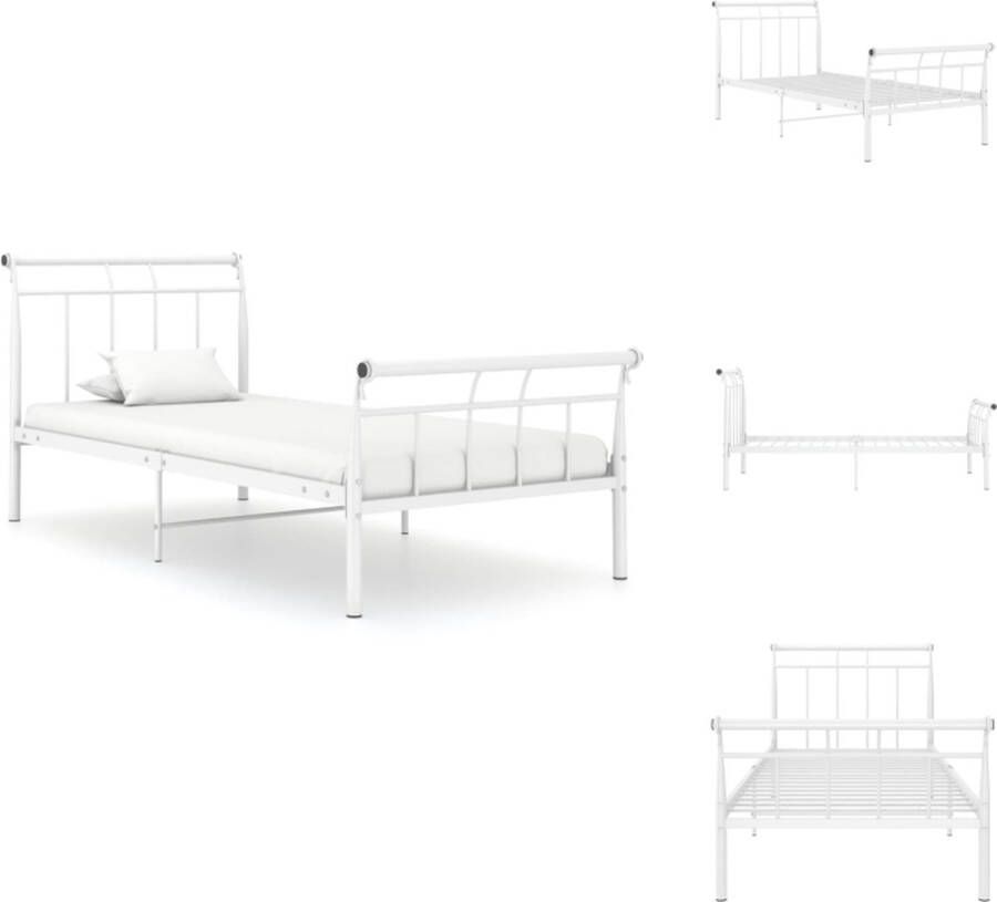 vidaXL Metalen Bedframe Comfortabel Bed 100 x 200 cm Ken- Stevig en duurzaam Bed