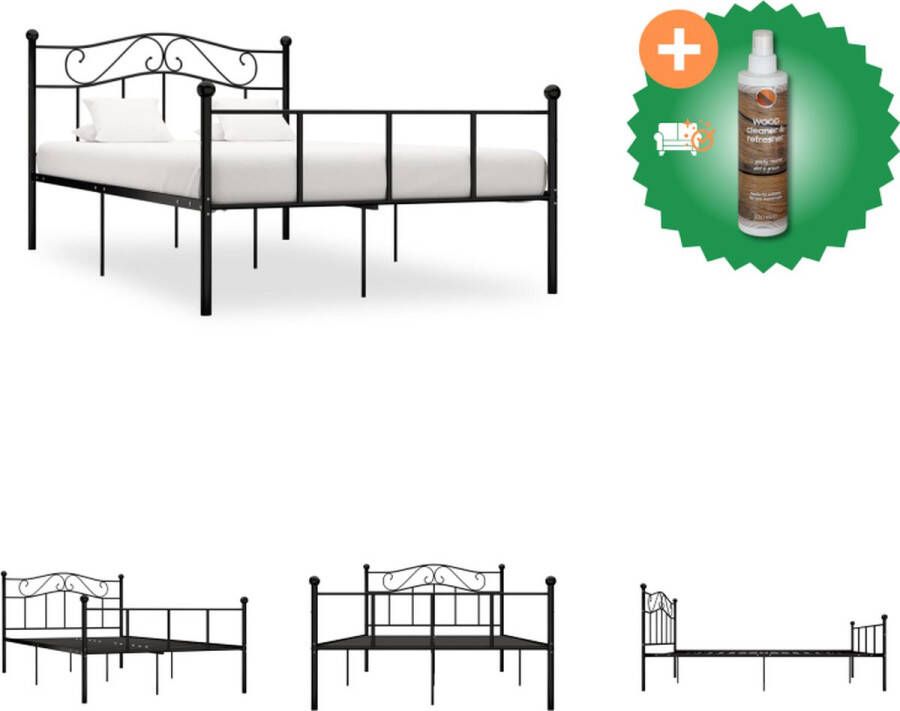 VidaXL Hoofdbord wandmontage 206x3x91-5 cm massief grenenhout zwart Wandhoofdbord Wandhoofdborden Hoofdeinde Hoofdeindes