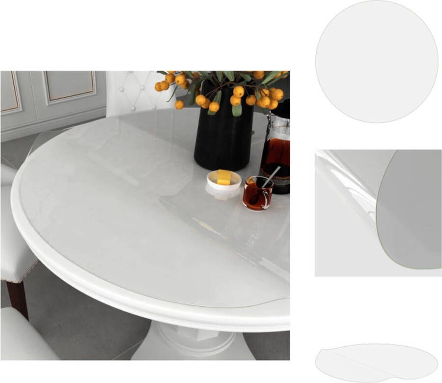 VidaXL Tafelbeschermer Tafelbeschermers Tafelfolie Tafelfolies Tafelbeschermer Ø70 cm 2 mm PVC transparant