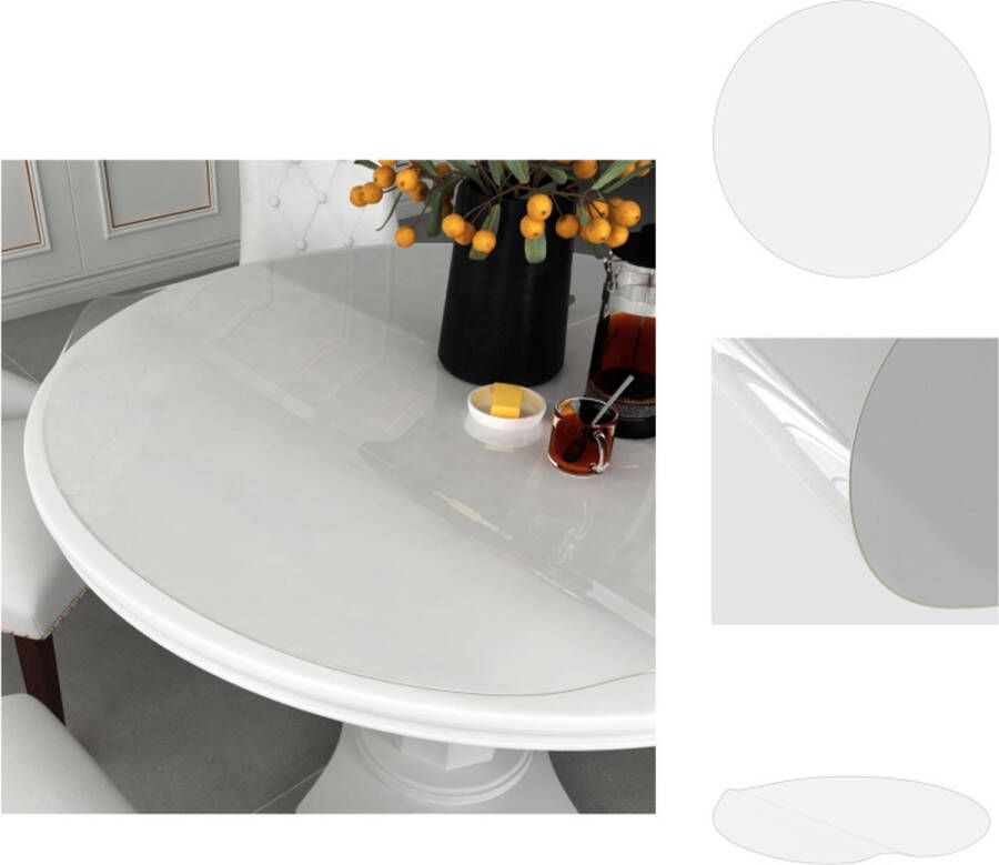 VidaXL Tafelbeschermer Tafelbeschermers Tafelfolie Tafelfolies Tafelbeschermer Ø100 cm 1 6 mm PVC transparant