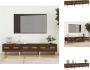 VidaXL Moderne TV-meubel Bruineiken 150 x 34.5 x 30 cm (B x D x H) Kast - Thumbnail 2