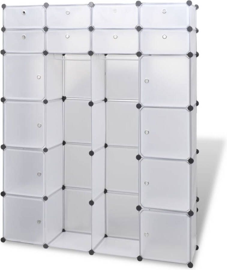 VidaXL -Modulaire-kast-met-18-compartimenten-wit-37-x-146-x-180 5-cm - Foto 1