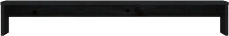 VidaXL -Monitorstandaard-100x27x15-cm-massief-grenenhout-zwart - Foto 3