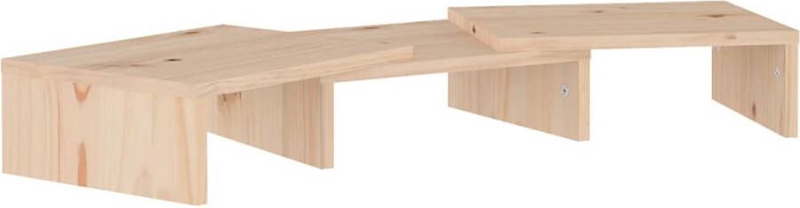 VidaXL -Monitorstandaard-60x24x10 5-cm-massief-grenenhout - Foto 2