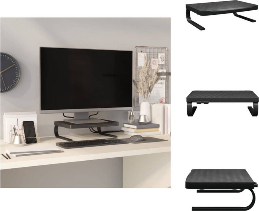 VidaXL Monitorstandaard Monitorstandaards Monitor Standaard Computerstandaard Monitorstandaard 37x28x11 5 cm zwart
