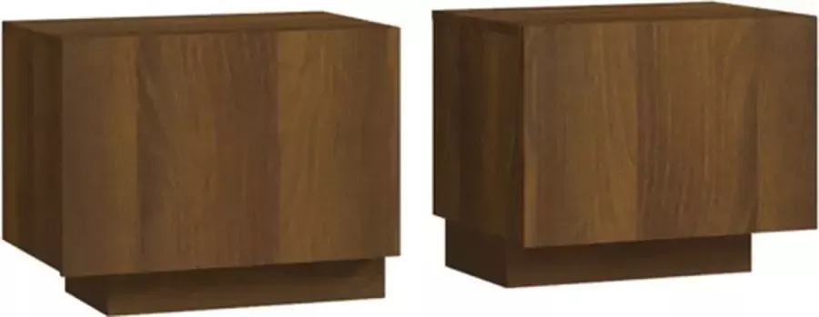 VidaXL -Nachtkastje-100x35x40-cm-bewerkt-hout-bruineikenkleurig - Foto 4