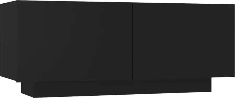 VidaXL Nachtkastje 100x35x40 cm bewerkt hout zwart - Foto 4