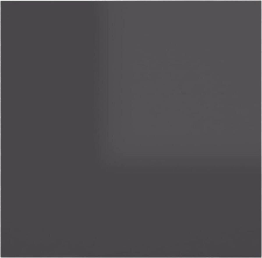VIDAXL Nachtkastje 30 5x30x30 cm spaanplaat hoogglans grijs - Foto 3